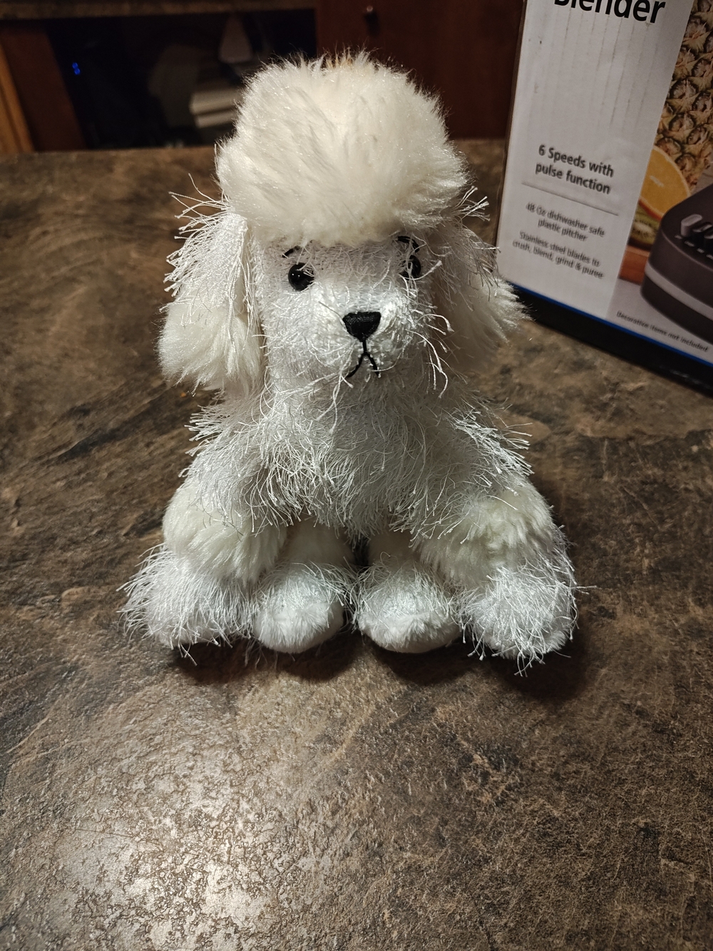 GANZ White Plush Poodle Stuffed Animal